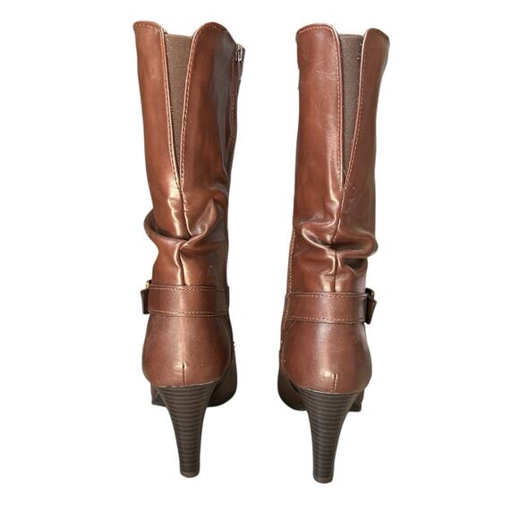 Arizona Jean Co Brown Faux Leather Boots 9 - Picture 6 of 11